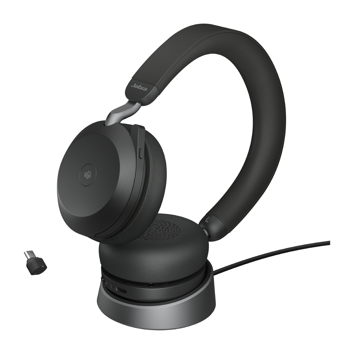 Jabra Jabra Evolve2 75 MS Stereo Headset Zwart met Oplaadstandaard