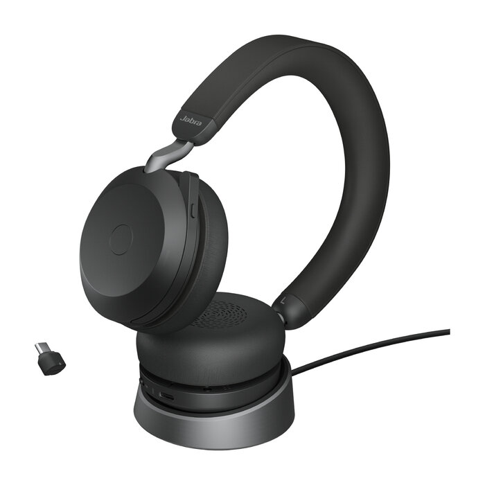 Jabra Jabra Evolve2 75 UC Stereo Headset met Oplaadstandaard USB-C Zwart