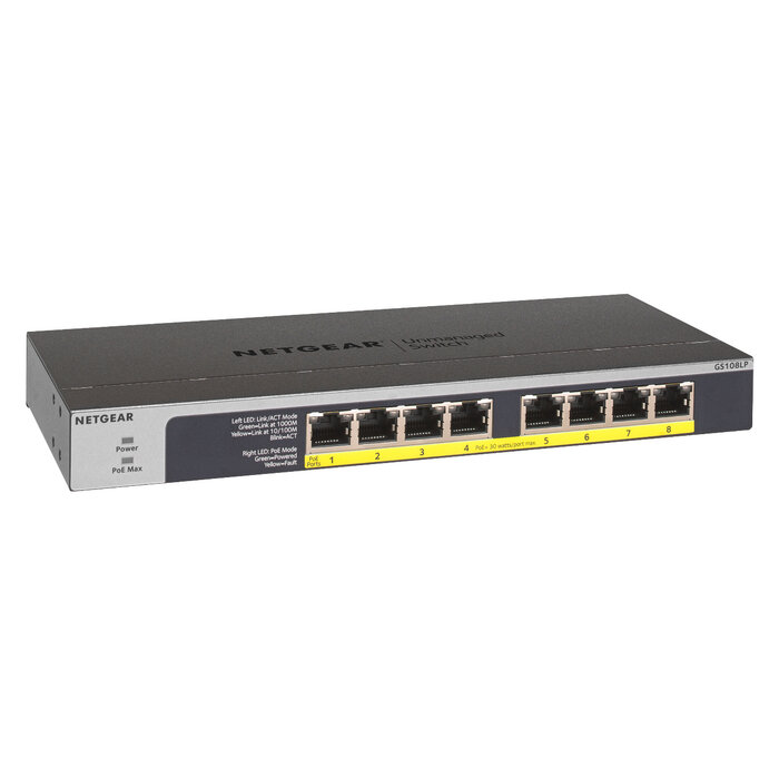 Netgear Netgear 8PT POE/POE+ GIGABIT UNMANAGED SWCH
