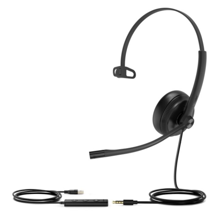 Yealink Yealink UH34 Mono UC Bedrade USB Headset Zwart met Noise-Cancelling