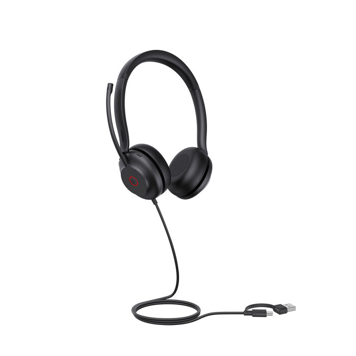 Yealink Yealink UH35 Dual UC Professionele Stereo Headset met USB-C en USB-A - Zwart