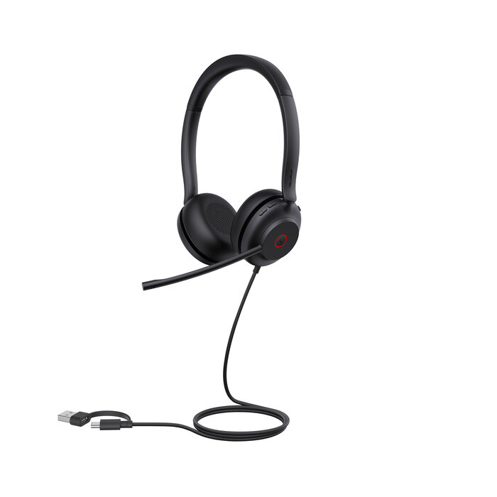 Yealink Yealink UH35 Dual UC Professionele Stereo Headset met USB-C en USB-A - Zwart