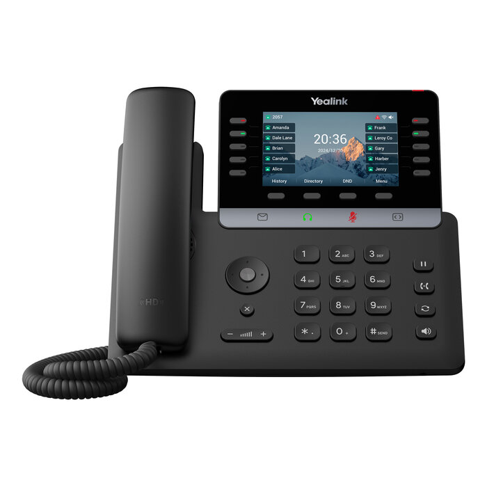 Yealink Yealink SIP-T74W Zakelijke VoIP Bureautelefoon met Wi-Fi 6, Bluetooth 5.0 en PoE - Zwart