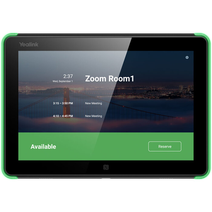 Yealink Yealink RoomPanel E2 8-inch Touchscreen Reserveringspaneel met PoE (Android 13.0) Zwart