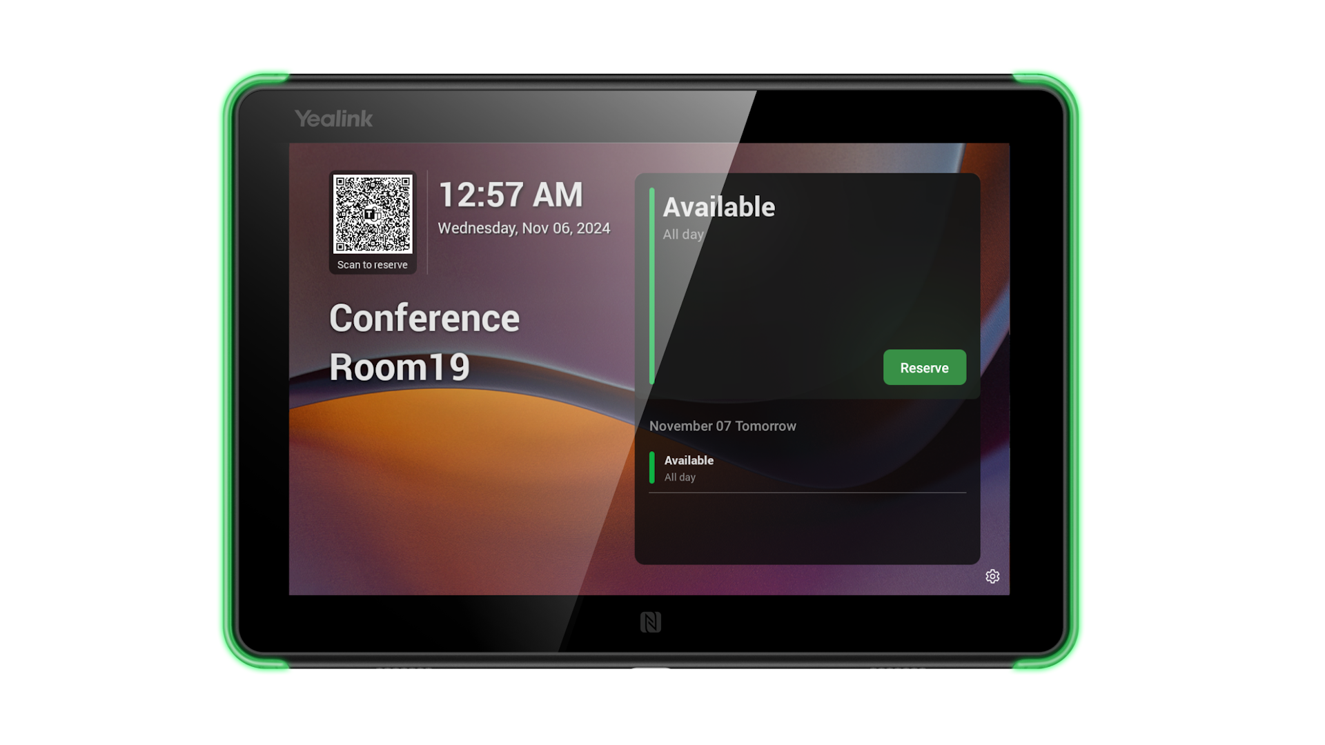 Yealink Yealink RoomPanel E2 8" Touchscreen Reserveringspaneel PoE Zwart