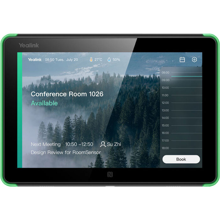 Yealink Yealink RoomPanel E2 8-inch Touchscreen Reserveringspaneel met PoE (Android 13.0) Zwart