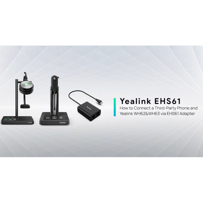 Yealink Yealink Headset Adapter voor WH62 en WH63 Draadloze Headsets - Plug & Play