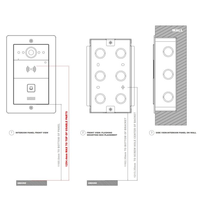 Akuvox Akuvox In-wall installation box for X912S-TarnishStandard