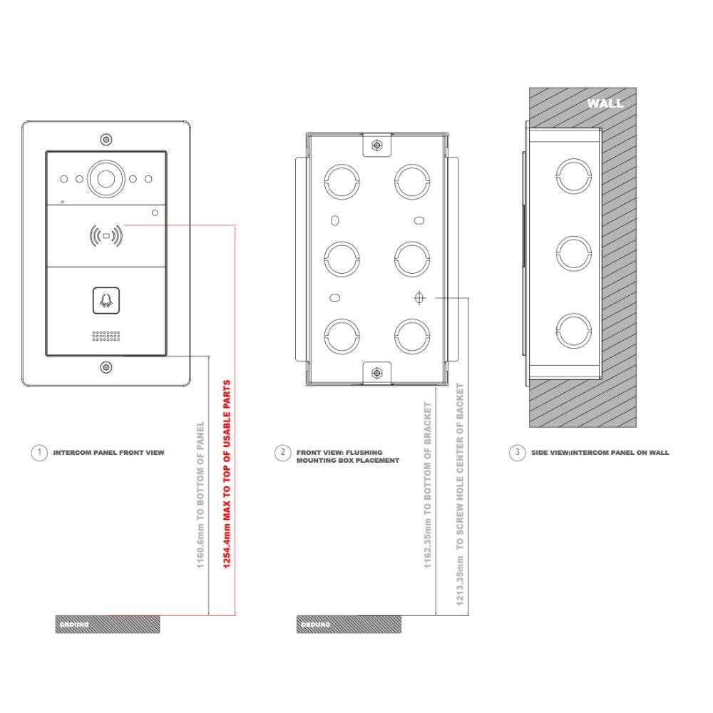 Akuvox Akuvox X912S Inbouwdoos - Flush Mount Installatiekit