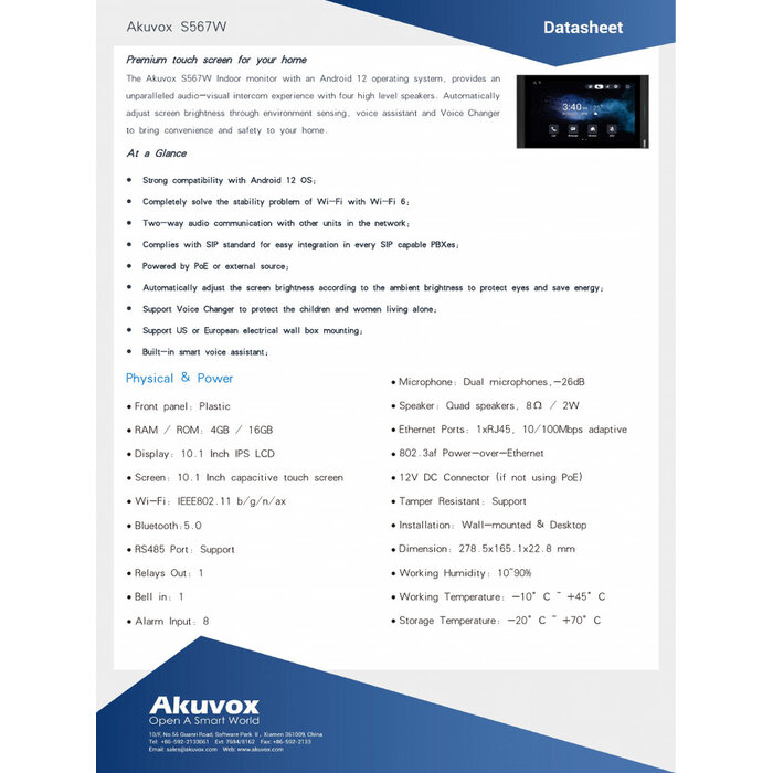 Akuvox Akuvox S565 & S567 Serie Opbouwbeugel (Surface Mount)