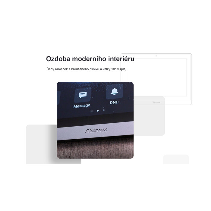 Akuvox Akuvox S563W 8 inch Android 12 SIP Indoor Monitor met Wi-Fi en PoE - Grijs