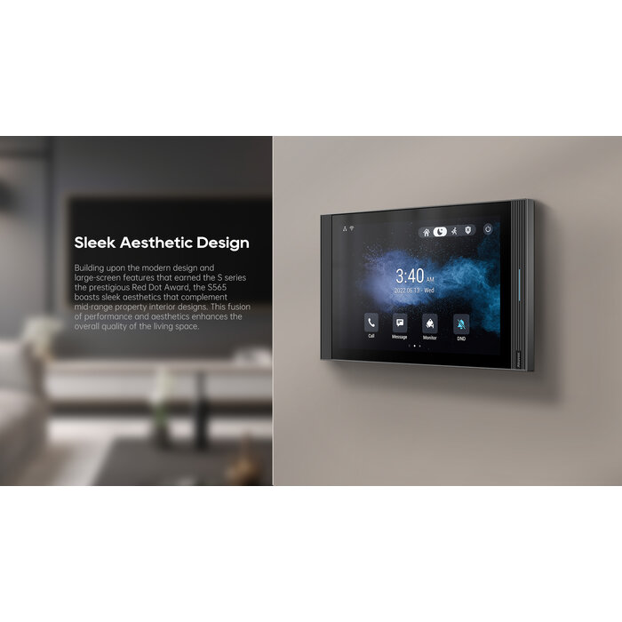Akuvox Akuvox S562W-GRAY 7 inch Wi-Fi Intercom Binnenmonitor met Touchscreen en PoE - Grijs