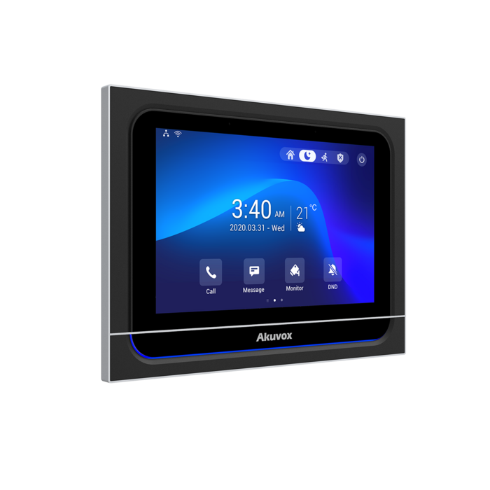 Akuvox Akuvox S562W-GRAY 7 inch Wi-Fi Intercom Binnenmonitor met Touchscreen en PoE - Grijs