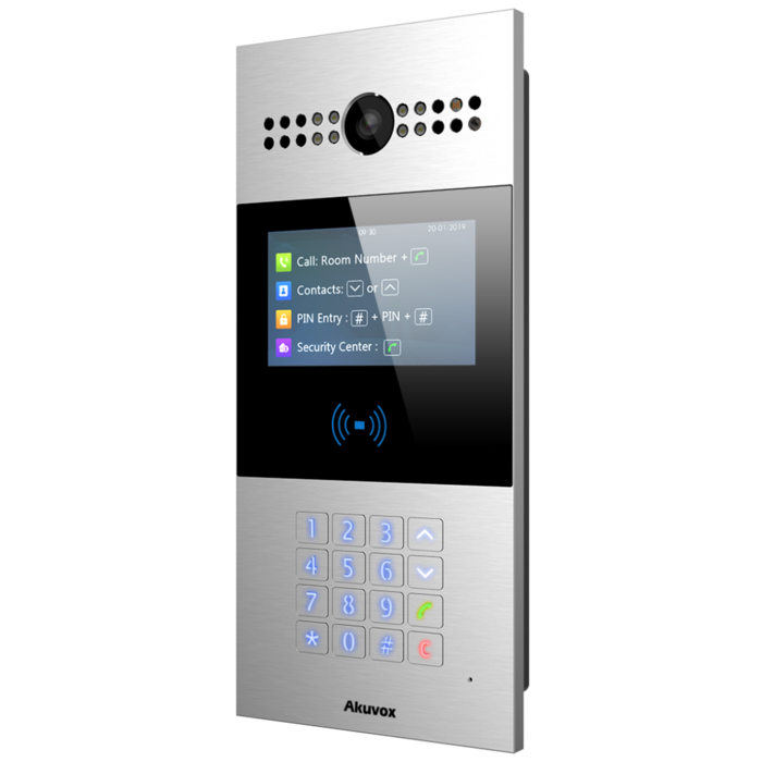 Akuvox Akuvox R20K Compacte SIP Intercom met Keypad - Zwart Opbouw (V3.0)