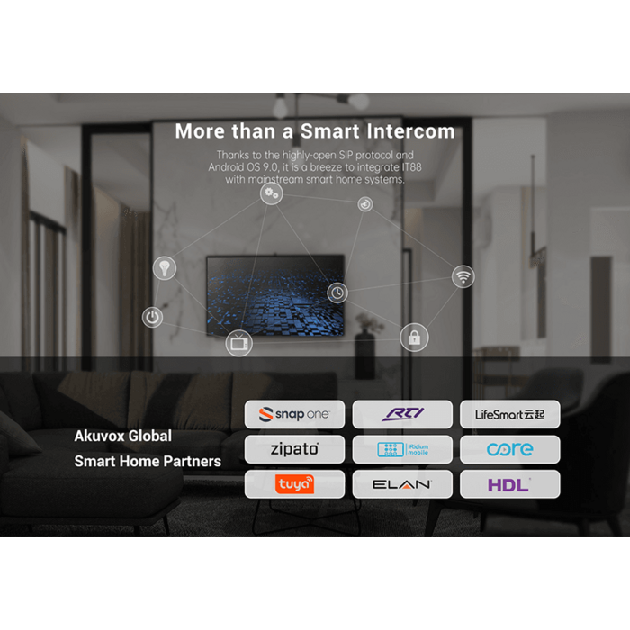 Akuvox Akuvox C317A 10 inch Intercom Binnenpost met Wi-Fi, Camera en Pendant