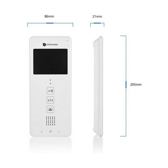 Akuvox Akuvox X937A Slimme IP Intercom Binnenpost met Touchscreen, PoE & Android - Wit