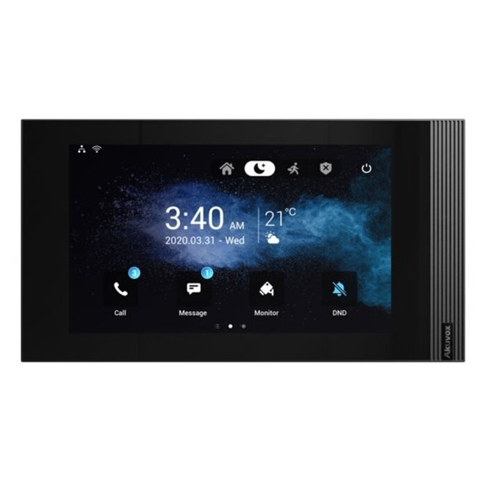 Akuvox Akuvox S562W-GRAY 7 inch Wi-Fi Intercom Binnenmonitor met Touchscreen en PoE - Grijs