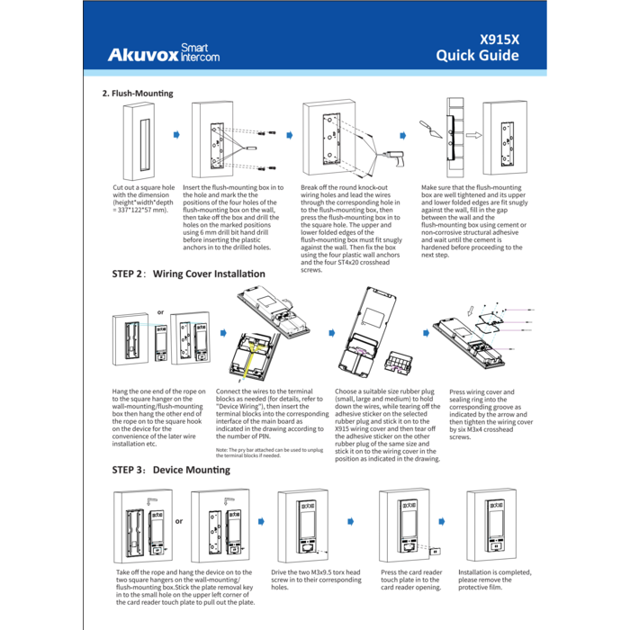 Akuvox Akuvox X915 Regenkap Opbouw (AKV-X915-ON-WALL-RAIN-COVER)