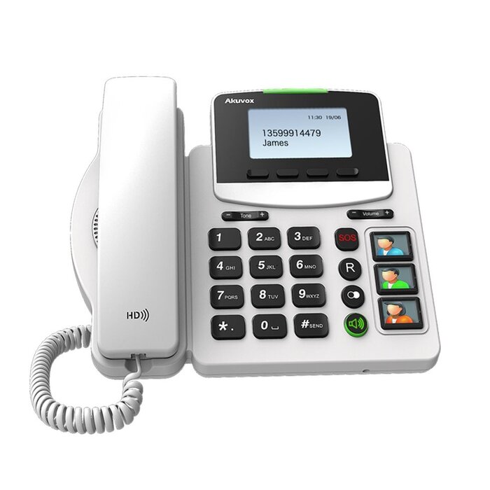 Akuvox Akuvox R15P VoIP Seniorentelefoon met SOS-Pendant en Fototoetsen
