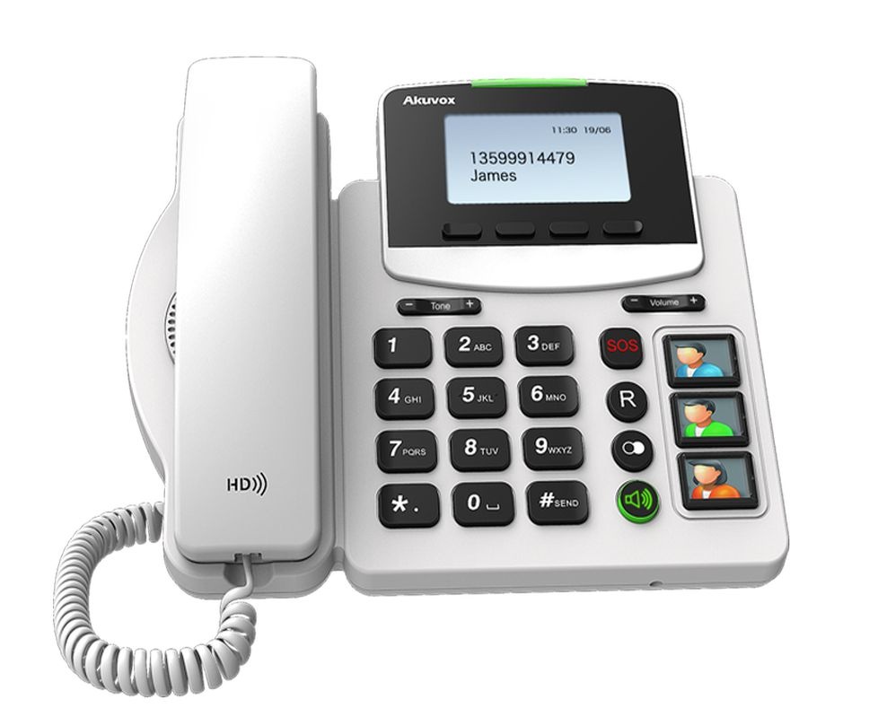 Akuvox Akuvox R15P VoIP Seniorentelefoon met SOS-Pendant en Fototoetsen, foto 4 van 6