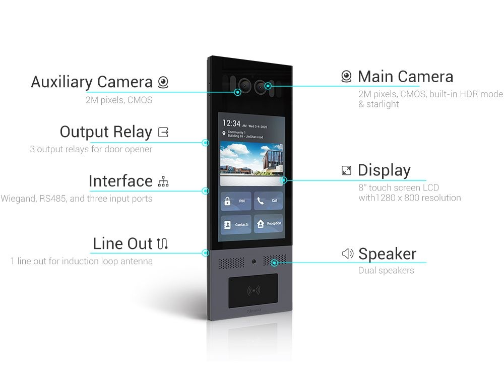 Akuvox Akuvox X915S Luxe Android SIP Intercom met 8 inch Touchscreen & Gezichtsherkenning