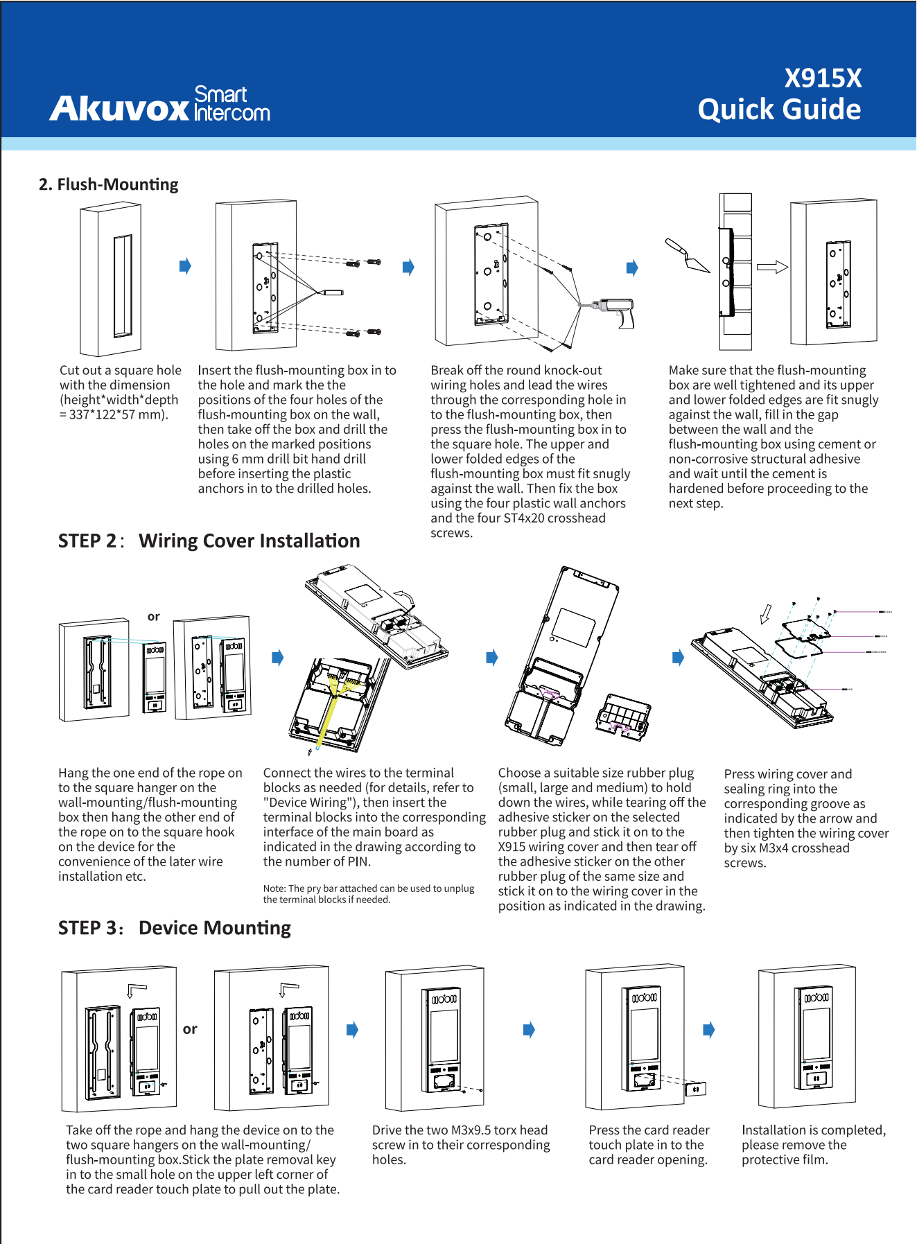 Akuvox Akuvox X915 Installatie kit opbouwmontage (AKV-X915-SUR)