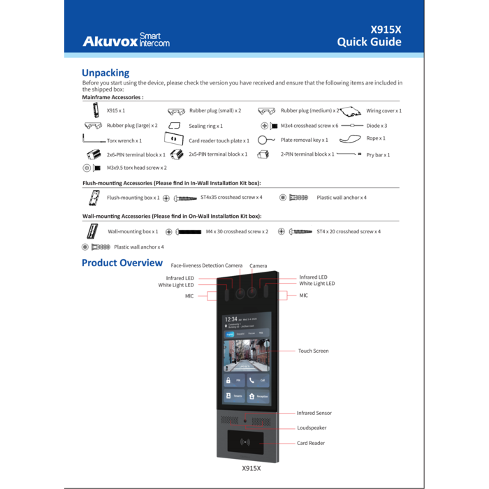 Akuvox Akuvox X915 Opbouwmontagekit - Aluminium Opbouwbehuizing voor X915