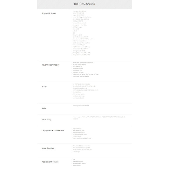 Akuvox Akuvox IT88S SIP Indoor Unit (Android, inbouw) (AKV-IT88S-FLU)