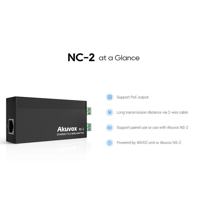 Akuvox Akuvox 2-Wire IP Intercom Voeding (artikelnummer)