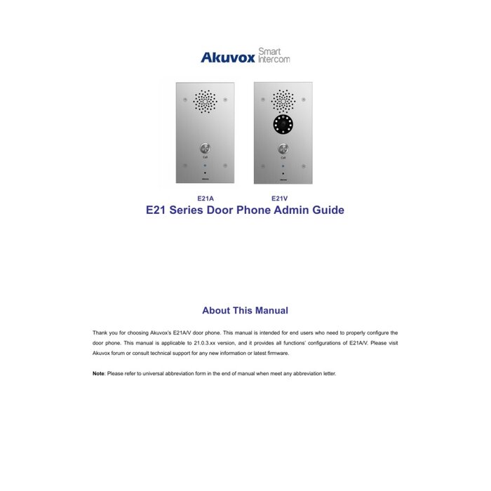 Akuvox Akuvox E21 Regenkap Onwall (AKV-E21X-RCSURFACE)