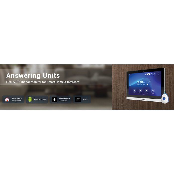 Akuvox Akuvox C313S IP Binnenpost 7-inch Touchscreen Wit - PoE Intercom Monitor