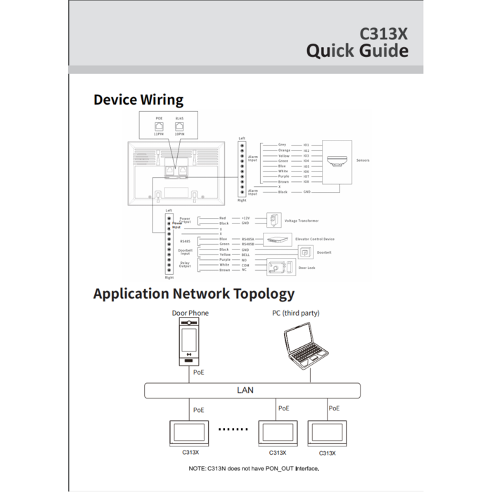 Akuvox Akuvox Bureaustandaard voor C313 & C315 Intercom Monitors
