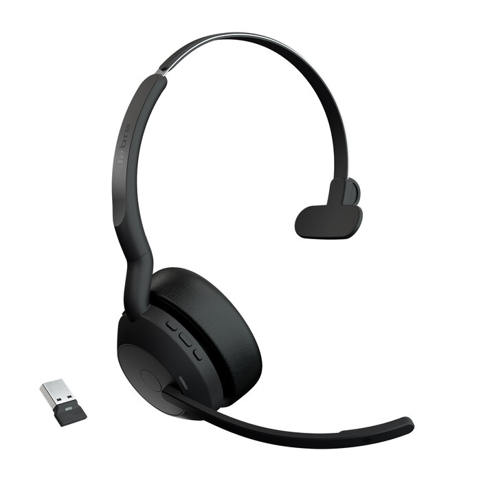 Jabra Jabra Evolve2 55 UC Mono Draadloze Bluetooth Headset met ANC en USB-A Dongle