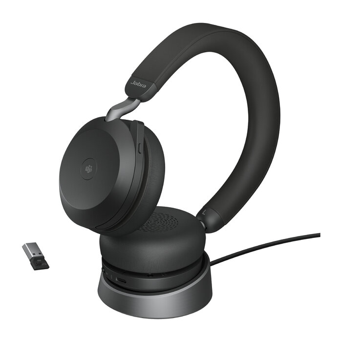 Jabra Jabra Evolve2 75 MS Stereo Headset met Oplaadstandaard - Zwart