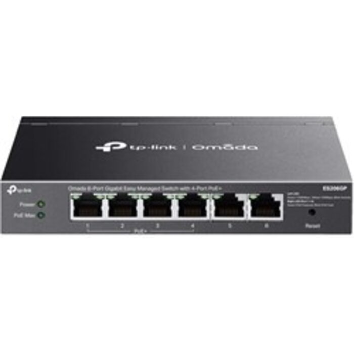 TP-Link TP-Link Omada ES206GP 6-Poorts Cloud Managed Gigabit PoE+ Switch (4x PoE+, 65W)