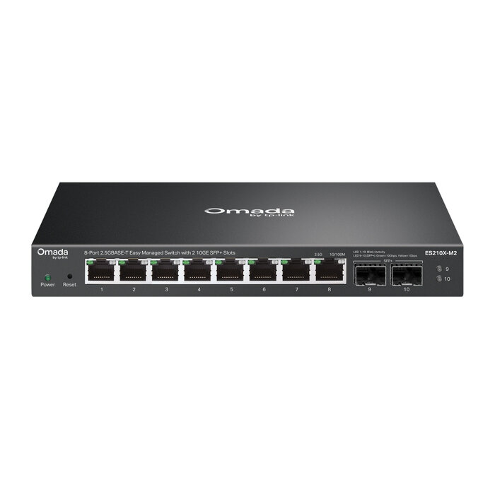 TP-Link TP-Link Omada ES210X-M2 L2+ Managed Switch met 8x 2.5G RJ45-poorten en 2x 10G SFP+