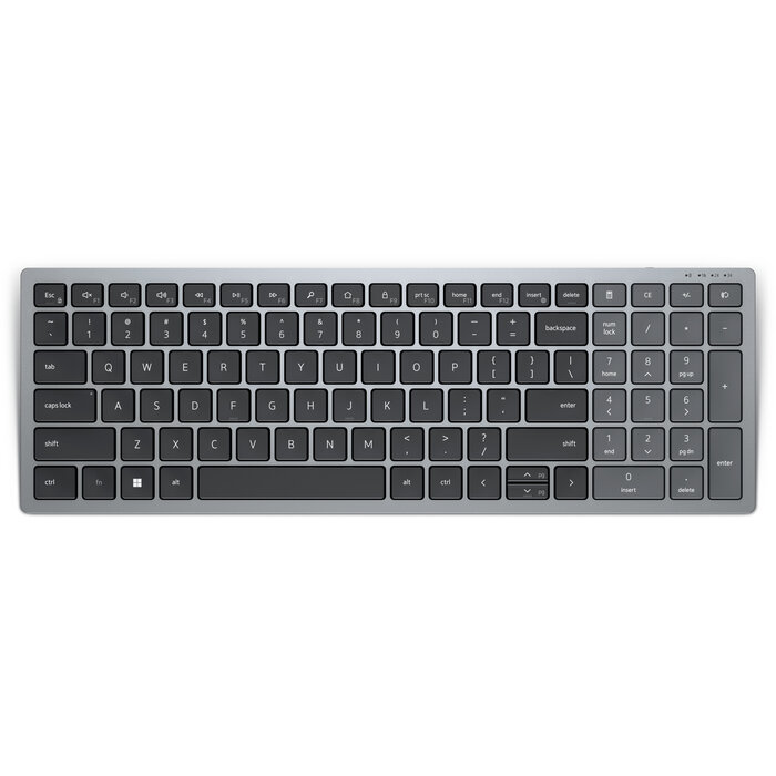 Dell Dell KB740 Compact Draadloos Toetsenbord - Bluetooth & USB - Multi-Device - QWERTY US - Zwart/Grijs
