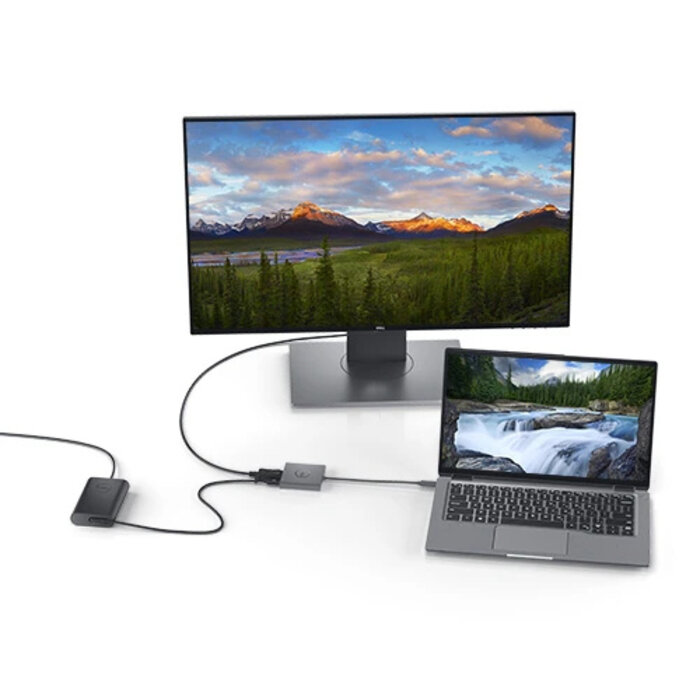 Dell Dell USB-C naar HDMI en DisplayPort Adapter - 4K - Power Pass-Through (DBQAUANBC070)