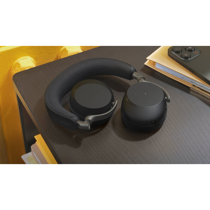 Jabra Jabra Evolve3 75 MS Draadloze Bluetooth Headset Zwart incl. Oplaadpad en Link390a USB-A Adapter
