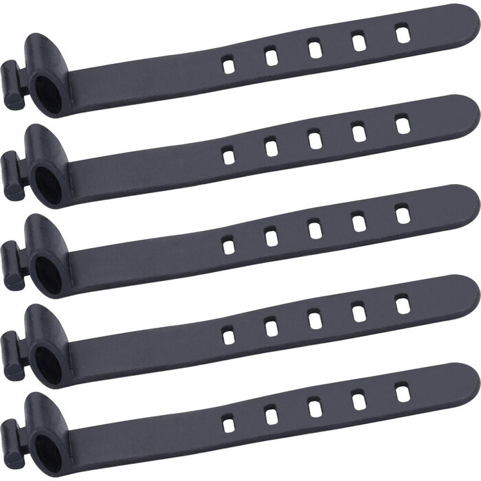 Mobiparts Mobiparts Siliconen Kabelbinders - 5-Pack Flexibele Kabelorganizer