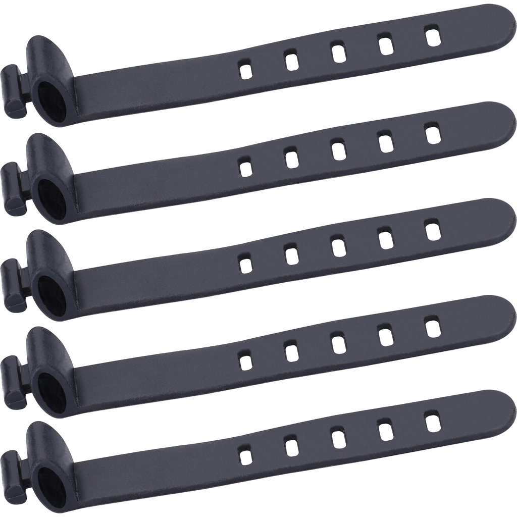 Mobiparts Mobiparts Siliconen Kabelbinders - 5-Pack Flexibele Kabelorganizer
