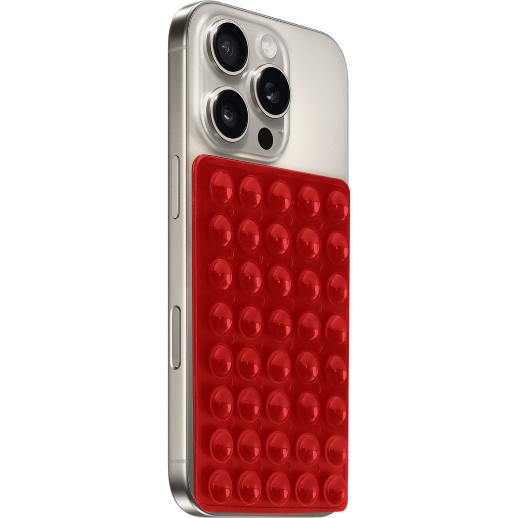 Mobiparts Mobiparts Silicone Sticky Pad - Antislipmat voor Smartphone - Rood