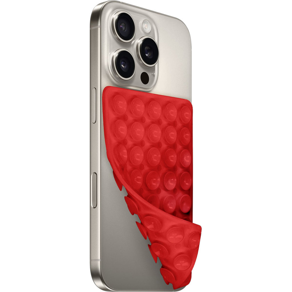 Mobiparts Mobiparts Silicone Sticky Pad - Antislipmat voor Smartphone - Rood
