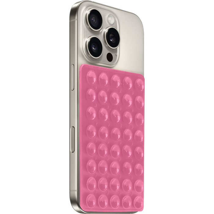 Mobiparts Mobiparts Silicone Sticky Pad - Antislip Zuignapmat voor Smartphone - Roze