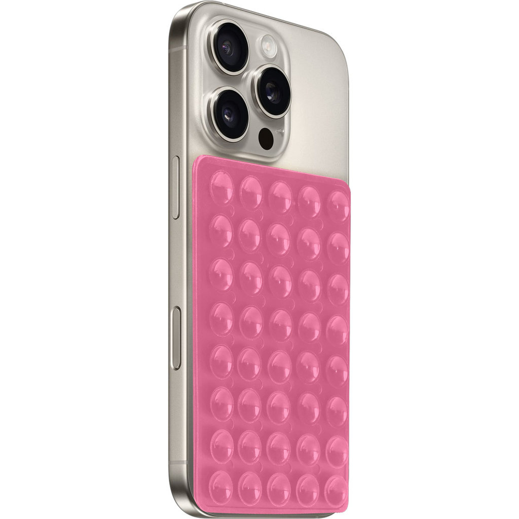 Mobiparts Mobiparts Silicone Sticky Pad - Antislip Zuignapmat voor Smartphone - Roze