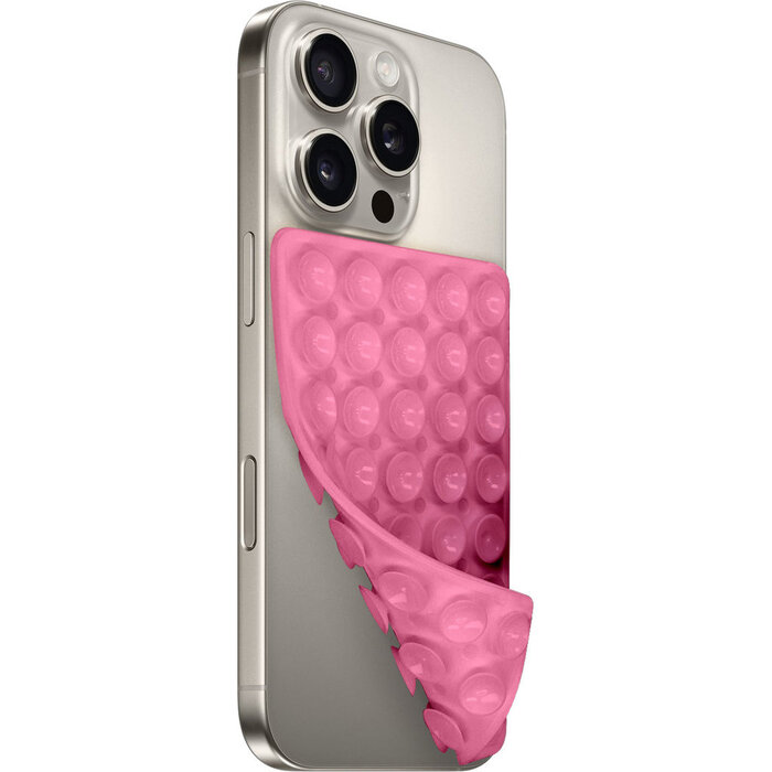 Mobiparts Mobiparts Silicone Sticky Pad - Antislip Zuignapmat voor Smartphone - Roze