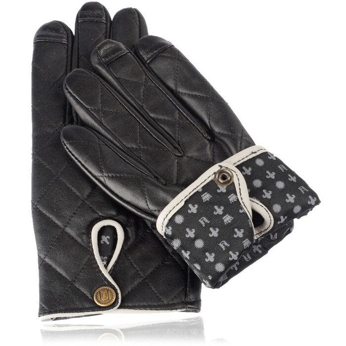 Uunique Uunique Leren Touchscreen Handschoenen Dames - Zwart - Maat S/M