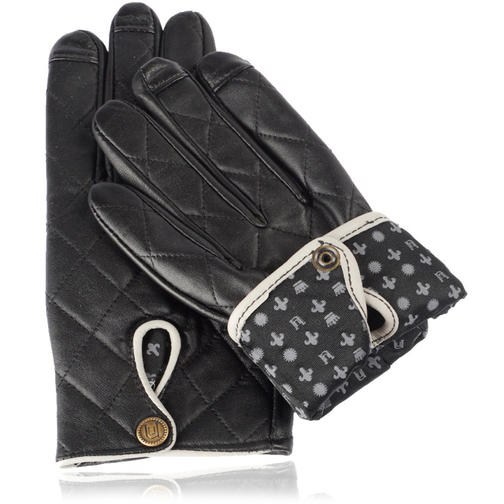 Uunique Uunique Leren Touchscreen Handschoenen Dames - Zwart - Maat S/M