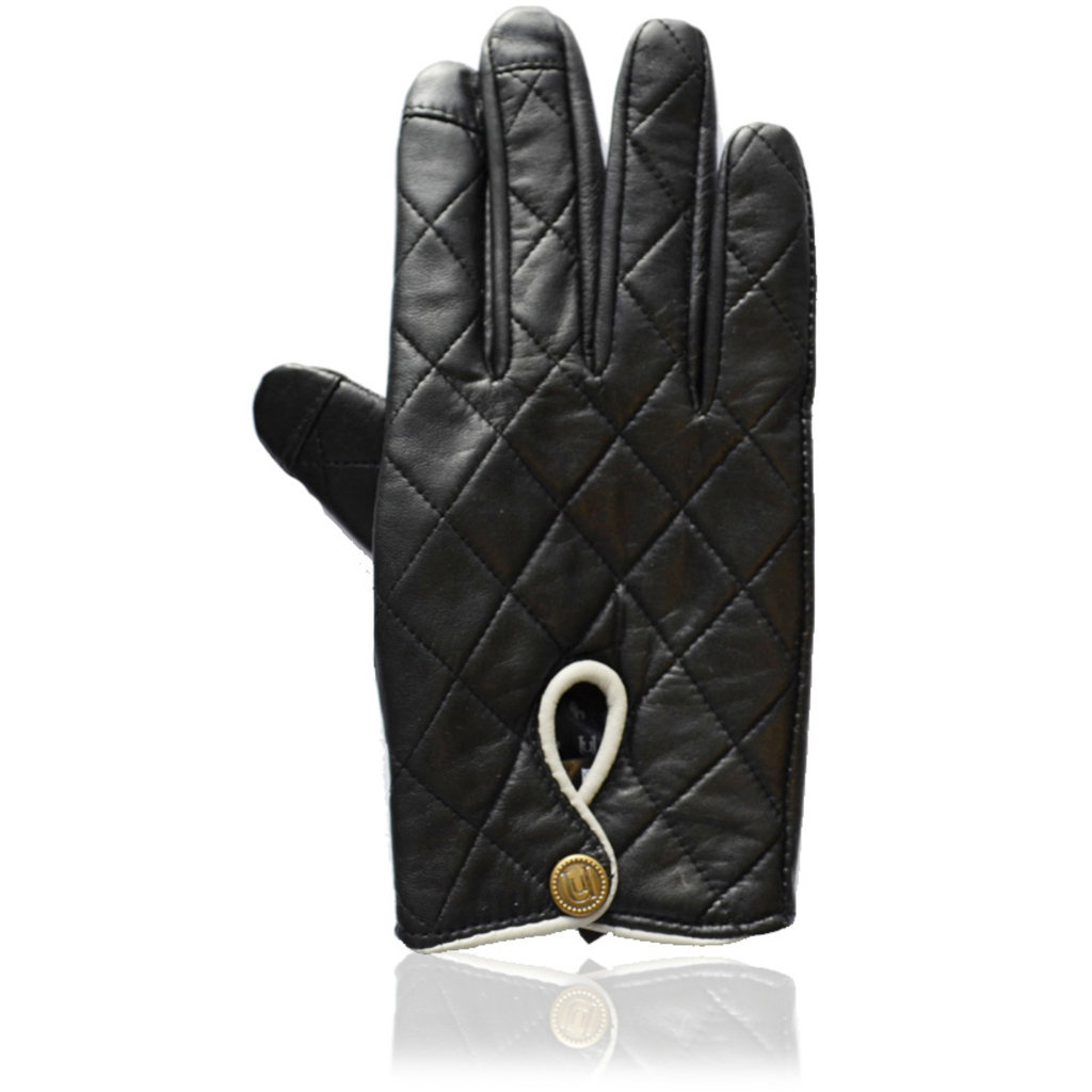 Uunique Uunique Leren Touchscreen Handschoenen Dames - Zwart - Maat S/M