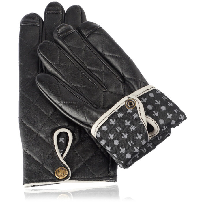 Uunique Uunique Leren Dames Touchscreen Handschoenen - Maat M/L - Zwart